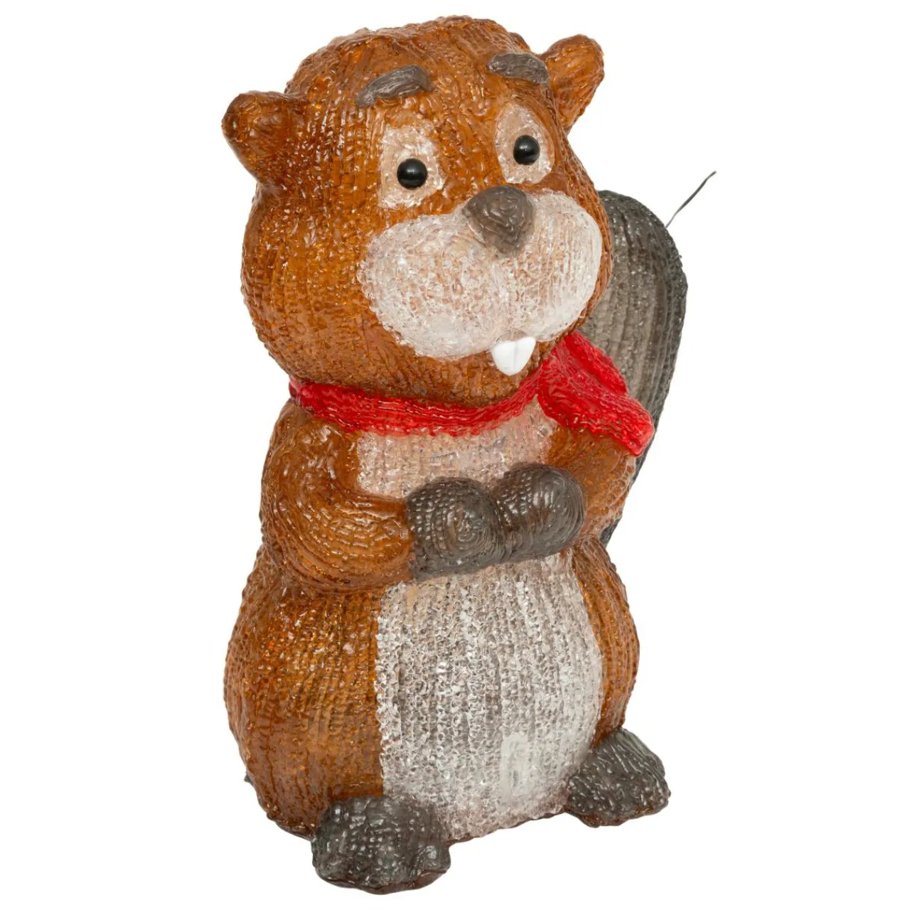 Déco Et Objet Lumineux|JJA Castor lumineux solaire 18 LED (H27 cm) Nector Blanc froid Marron