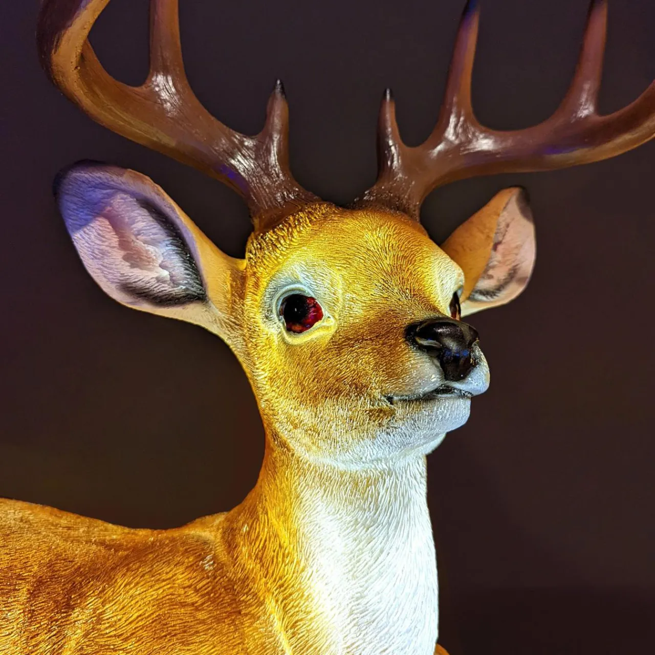 Personnage, Objet Grand Format|Déco Et Objet Lumineux|KAEMINGK Cerf lumineux fibre de verre 8 LED (H46 cm) Blanc chaud