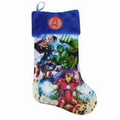 Bonnet, Chaussette Et Costume|Déco De Noël Disney|CHRISTMAS INSPIRATIONS Chaussette de Noël Disney (H30 cm) Avengers Vert Multicolore