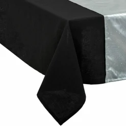 Nappe Et Chemin De Table|Feeric Lights & Christmas Chemin de table soyeux (140 x 40 cm) Design Gris