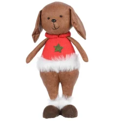 Père Noël, Animaux Et Personnage|KAEMINGK Chien de Noël déco (H51 cm) Archie Rouge