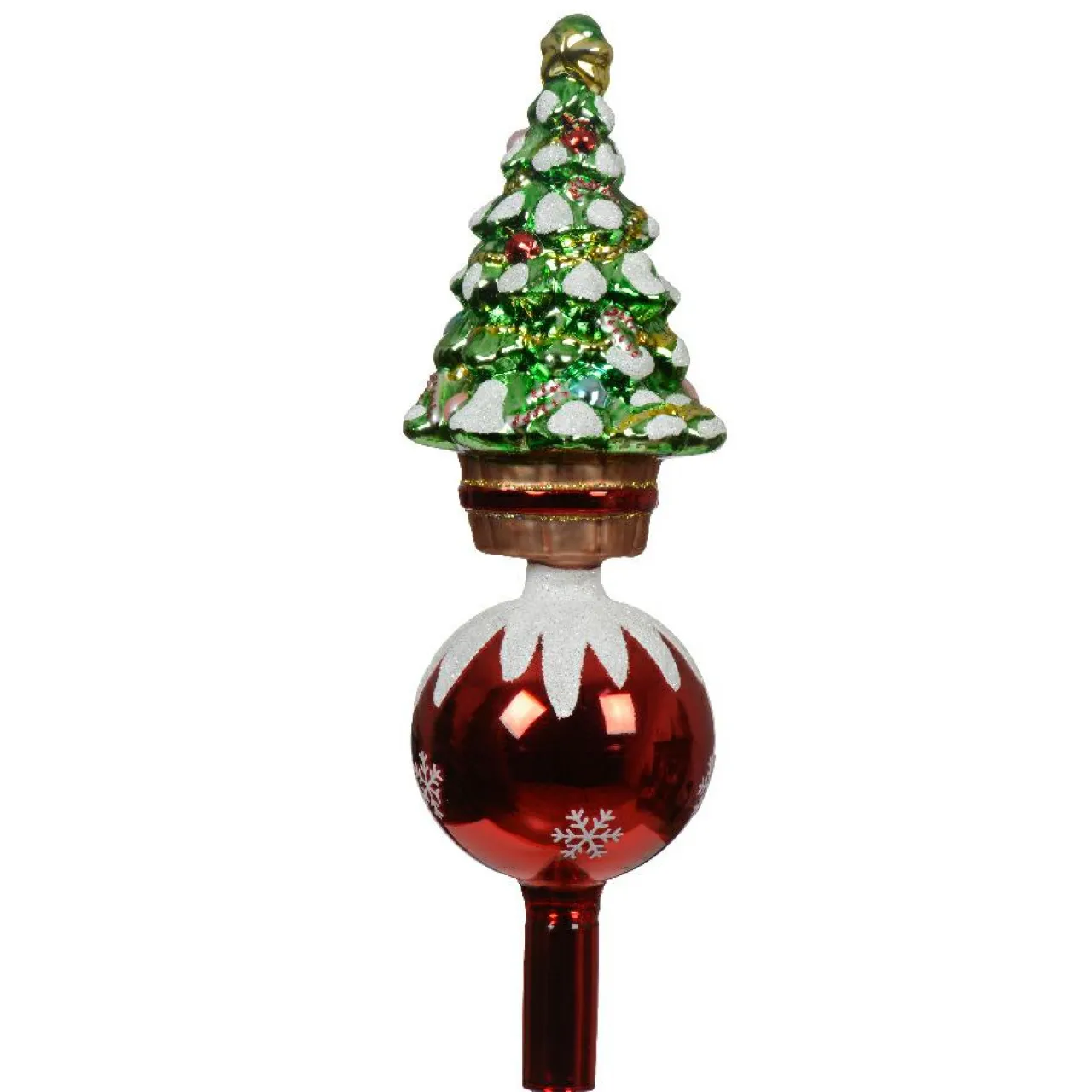 Cimier De Sapin|KAEMINGK Cimier de sapin en verre Décorations de Noël Vert et rouge Multicolore
