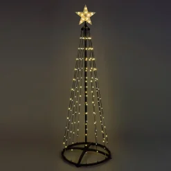 Personnage, Objet Grand Format|Déco Et Objet Lumineux|KOOPMAN Cône lumineux Digital 550 Micro Led (H300 cm) Twinkling Noir et Blanc chaud