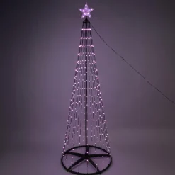 Personnage, Objet Grand Format|Déco Et Objet Lumineux|KOOPMAN Cône lumineux Digital 154 Micro Led (H150 cm) Twinkling Noir et Multicolore