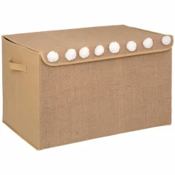 Rangement Enfant|Atmosphera createur d'interieur for kids Coffre à jouets enfant jute pliant (57 x 36 cm) Elio Marron