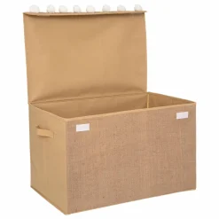 Rangement Enfant|Atmosphera createur d'interieur for kids Coffre à jouets enfant jute pliant (57 x 36 cm) Elio Marron