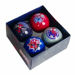 Déco De Noël Disney|Boule De Noël|CHRISTMAS INSPIRATIONS Coffret de 4 boules de Noël (D75 mm) Disney Spiderman Bleu