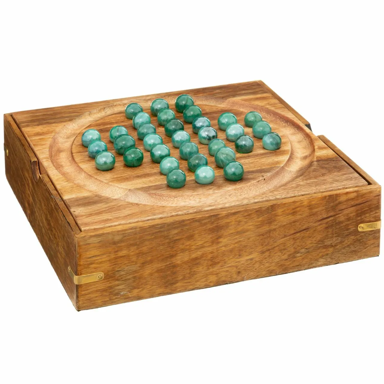 Objet Déco|ATMOSPHERA Coffret jeu solitaire en manguier Naturel Bois