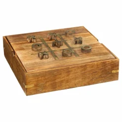 Objet Déco|ATMOSPHERA Coffret jeu solitaire en manguier Naturel Bois