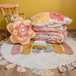 Linge De Lit Enfant|Linge De Lit Enfant|l'Effet Papillon Couette imprimée enfant coton (140 x 200 cm) Barbotine Multicolore