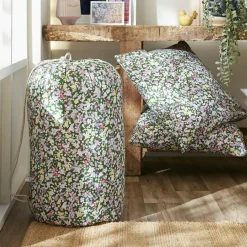 Couette, Oreiller, Traversin|L'EFFET PAPILLON Couette imprimée tempérée (140 x 200 cm) et une taie coton Myosotis Multicolore