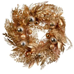 Couronne De Noël|KAEMINGK Couronne de Noël (D50 cm) Majesty cuivré Or