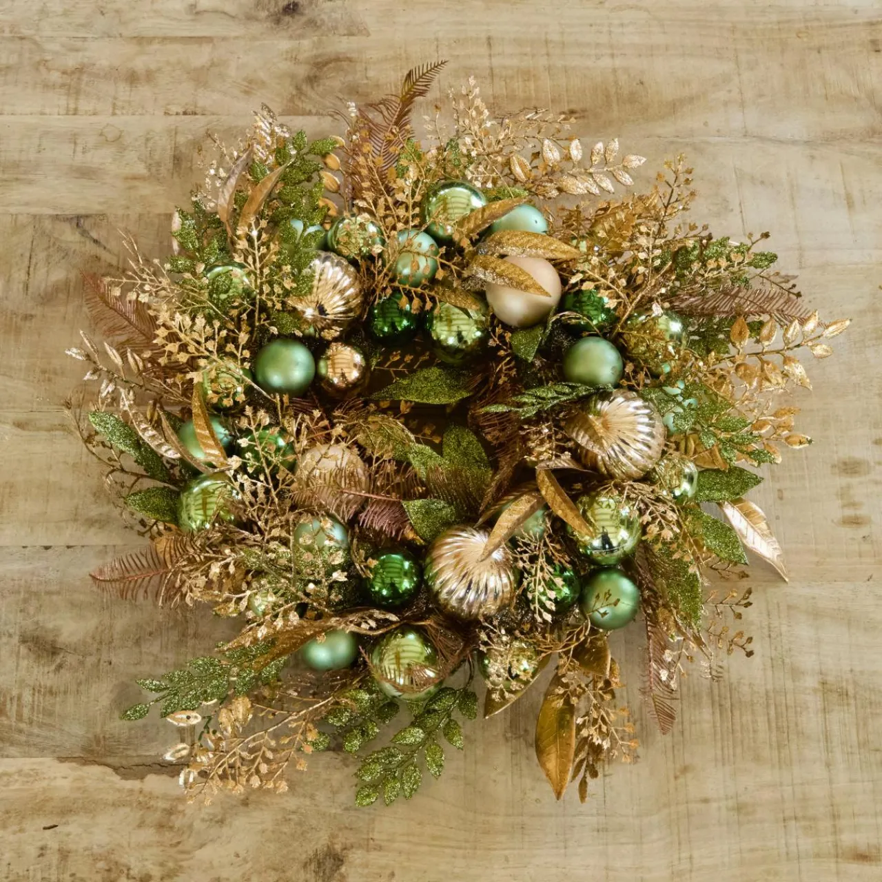 Couronne De Noël|KAEMINGK Couronne de Noël (D50 cm) Majesty et doré Vert