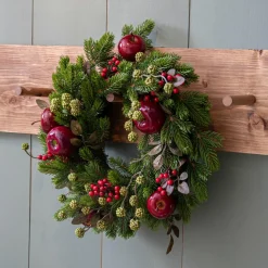 Couronne De Noël|KAEMINGK Couronne de Noël (D40 cm) Pommes sucrées Rouge
