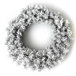 Couronne De Noël|EMINZA Couronne de Noël (D60 cm) Royal Vert enneigé Sapin enneigé