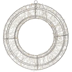 Couronne De Noël|Déco Et Objet Lumineux|KOOPMAN Couronne de Noël lumineuse 500 micro LED (D38 cm) Star Light et blanc froid Argent