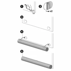 Coussin Bas, Bloc Porte|LUANCE Coussin bas de porte polycoton (L80 x 7,5 cm) Aimanté Gris foncé
