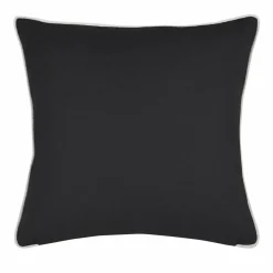 Coussin Et Housse|LOVELY CASA Coussin carré (40 cm) Choupy Gris Anthracite