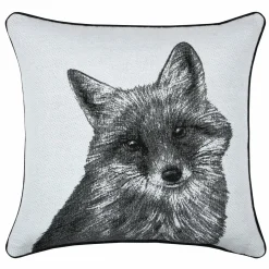 Coussin Et Housse|LOVELY CASA Coussin carré (40 cm) Clairière Blanc