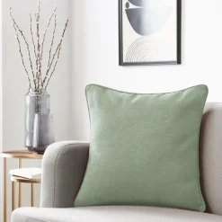 Coussin Et Housse|EMINZA Coussin carré (50 x 50 cm) Minuit Vert kaki