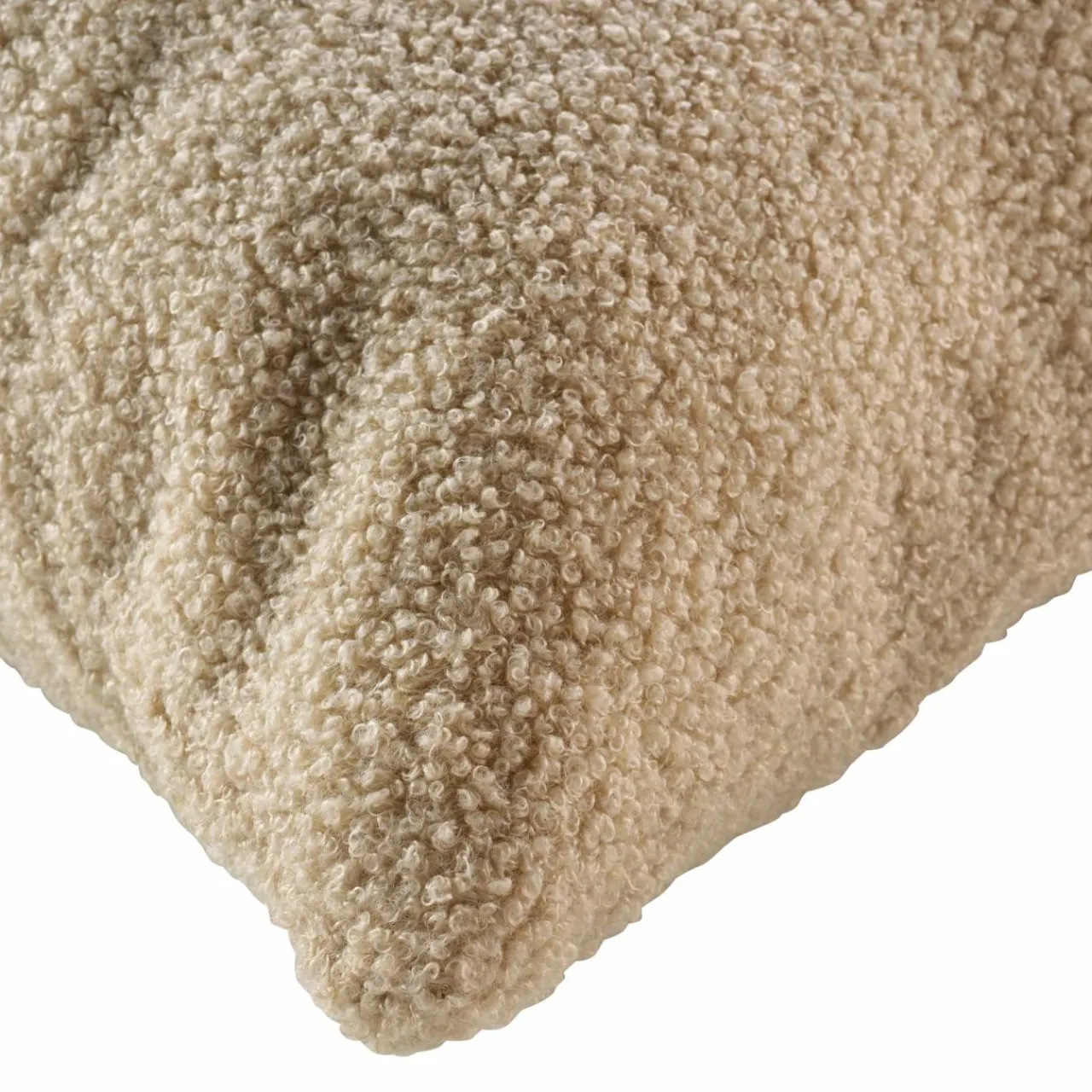 Coussin Et Housse|douceur d'intu017drieur Coussin carré bouclette (45 cm) Wooly Beige