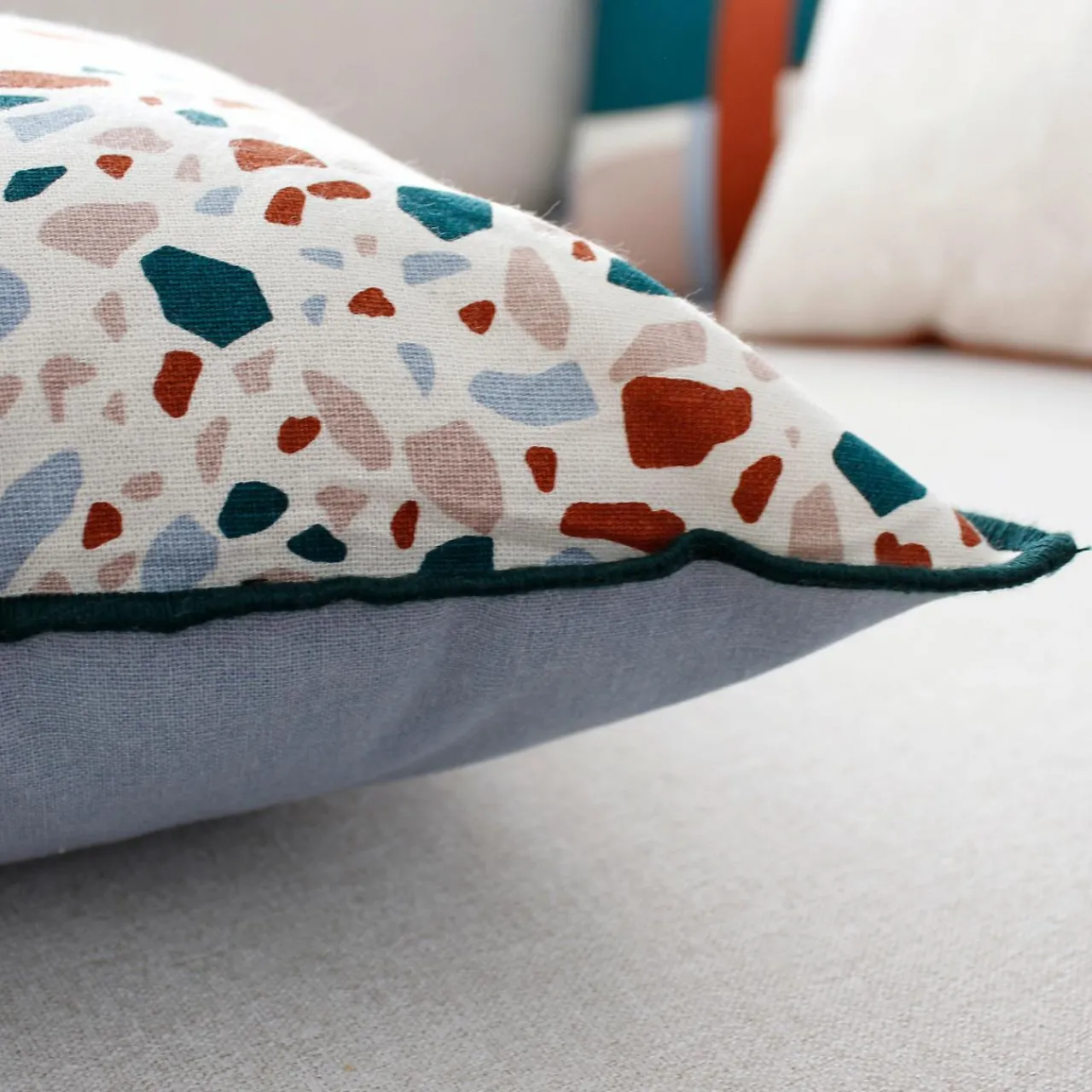 Coussin Et Housse|ENJOY HOME Coussin carré coton (40 cm) Terrazzo Multicolore