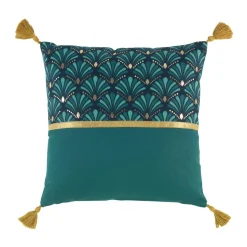 Coussin Et Housse|douceur d'intu017drieur Coussin carré coton (40 x 40 cm) Artchic Bleu