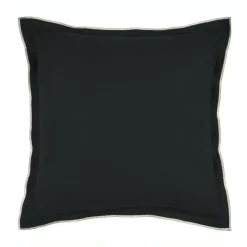 Coussin Et Housse|STOF Coussin carré coton (45 x 45 cm) Helios Noir
