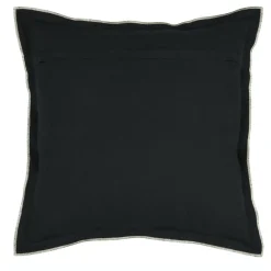 Coussin Et Housse|STOF Coussin carré coton (45 x 45 cm) Helios Noir
