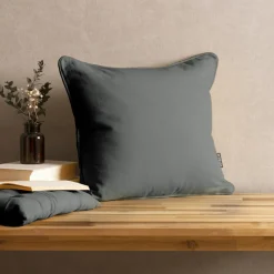 Coussin Et Housse|EMINZA Coussin carré coton (40 x 40 cm) Pixel Gris Anthracite