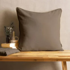 Coussin Et Housse|EMINZA Coussin carré coton (60 x 60 cm) Pixel Taupe