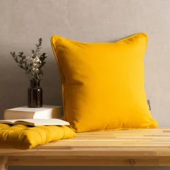 Coussin Et Housse|EMINZA Coussin carré coton (40 x 40 cm) Pixel Jaune moutarde