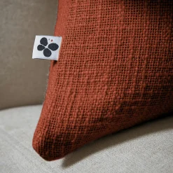 Coussin Et Housse|L'EFFET PAPILLON Coussin carré coton (45 x 45 cm) Sixtine Terracotta