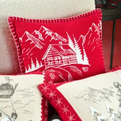 Coussin Et Housse|STOF Coussin Carré Coton (45 x 45 cm) Villard Rouge