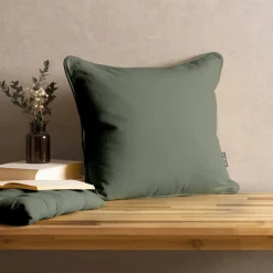 Coussin Et Housse|EMINZA Coussin carré coton (40 x 40 cm) Pixel Vert kaki