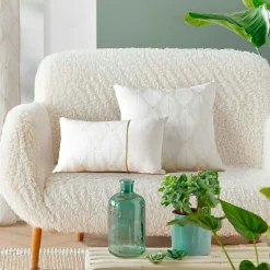 Coussin Et Housse|douceur d'intu017drieur Coussin carré coton (45 x 45 cm) Maho Blanc