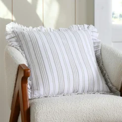 Coussin Et Housse|STOF Coussin carré coton (50 x 50 cm) Joséphine Ecru