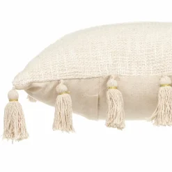 Coussin Et Housse|ATMOSPHERA Coussin carré coton (50 x 50 cm) Gypsy Ivoire Beige