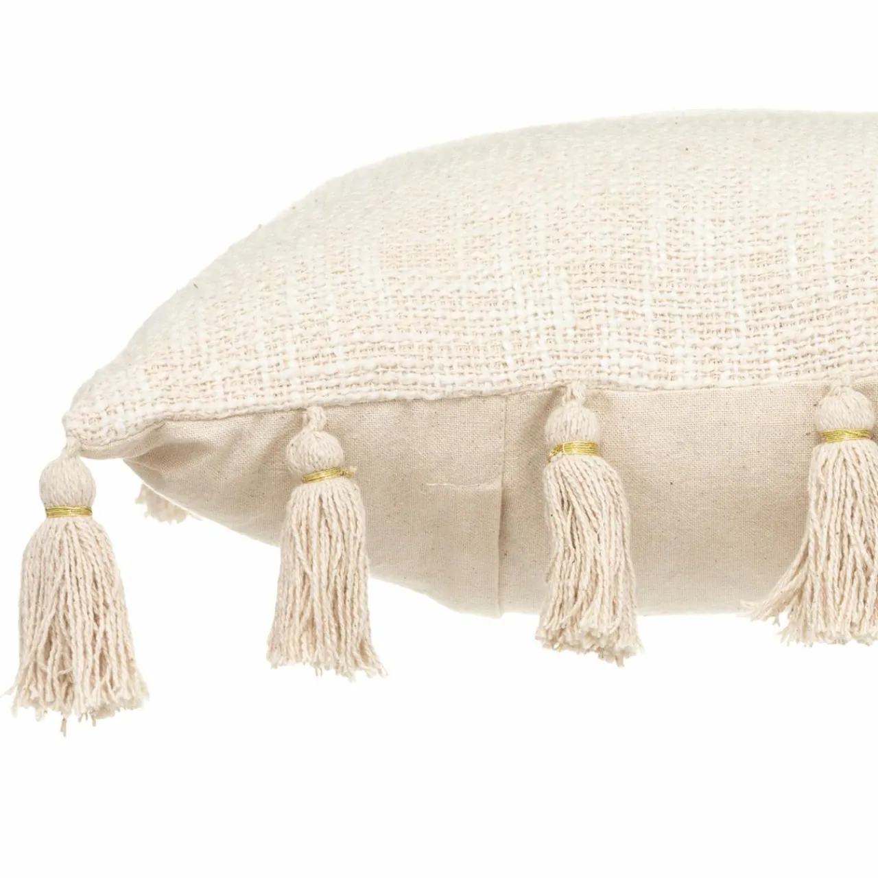 Coussin Et Housse|ATMOSPHERA Coussin carré coton (50 x 50 cm) Gypsy Ivoire Beige