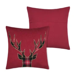 Coussin Et Housse|STOF Coussin carré coton (45 x 45 cm) Finna Rouge