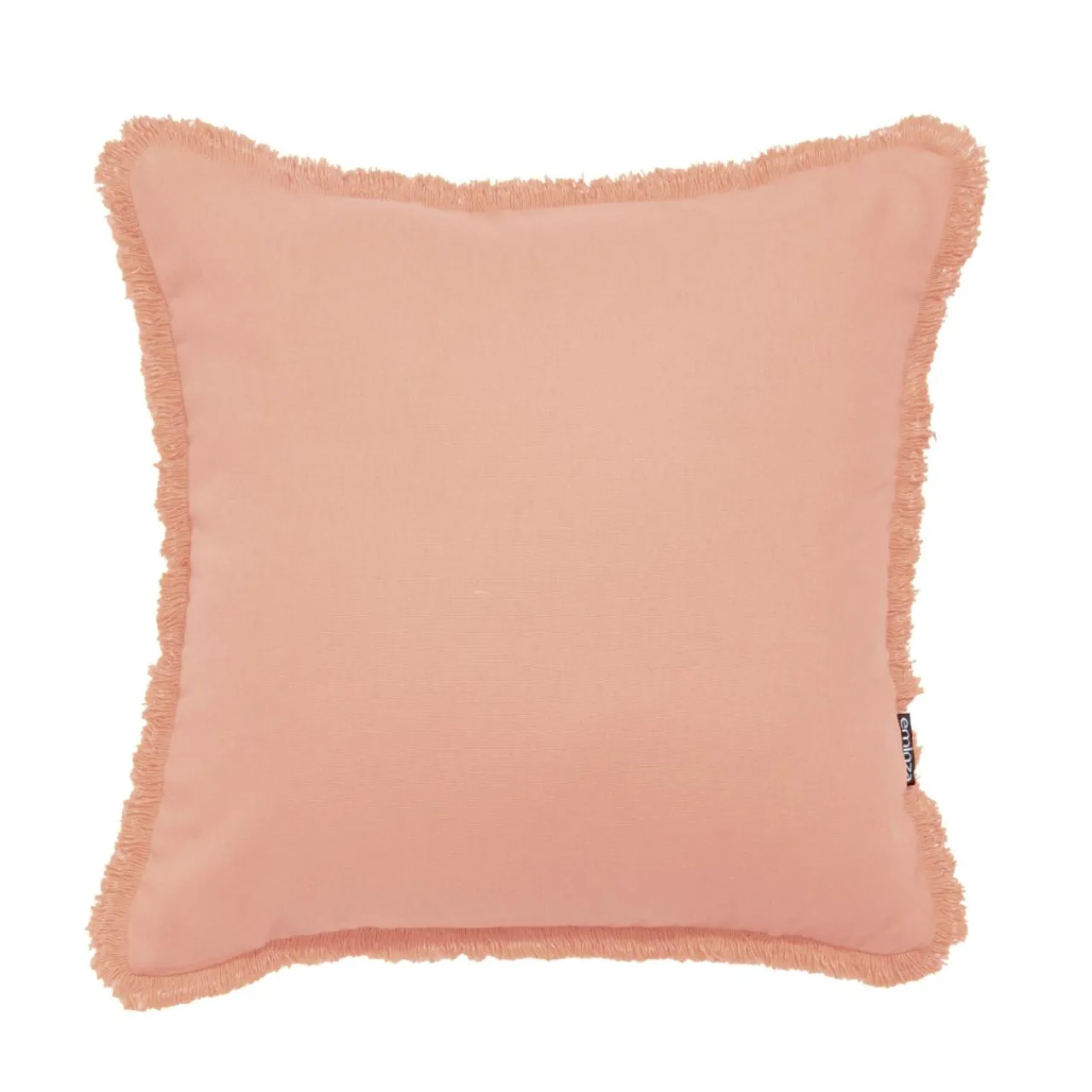Coussin Et Housse|EMINZA Coussin carré coton (45 x 45 cm) Pixel franges Rose Pêche