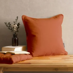 Coussin Et Housse|EMINZA Coussin carré coton (40 x 40 cm) Pixel Terracotta