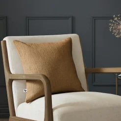 Coussin Et Housse|L'EFFET PAPILLON Coussin carré coton (45 x 45 cm) Sixtine Camel