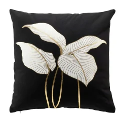 Coussin Et Housse|DOUCEUR D'INTERIEUR Coussin carré coton (45 x 45 cm) Jill Noir