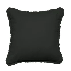 Coussin Et Housse|EMINZA Coussin carré coton (45 x 45 cm) Pixel franges Noir