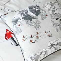 Coussin Et Housse|LOVELY CASA Coussin carré coton (50 x 50 cm) Meribel Gris