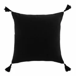 Coussin Et Housse|EMINZA Coussin carré coton et jute (40 x 40 cm) Nama Noir