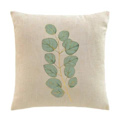 Coussin Et Housse|douceur d'intu017drieur Coussin carré effet lin (45 x 45 cm) Eucalys Vert