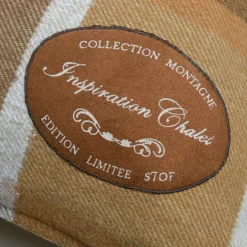 Coussin Et Housse|STOF Coussin carré en coton (45 x 45 cm) Wildforest Camel