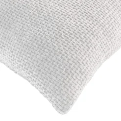 Coussin Et Housse|douceur d'intu017drieur Coussin carré en velours chenille (45 x 45 cm) Leo Blanc